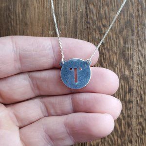 14 Inch Sterling Silver Cute Cutout Bear Face Necklace